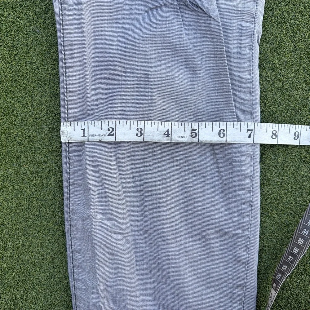 James Perse Brushed Twill 5 Pocket Pants Gray Yarn Men 32x32 UNHEMMED Slim $325